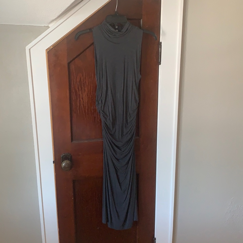 White House Black Market ruched midi dress